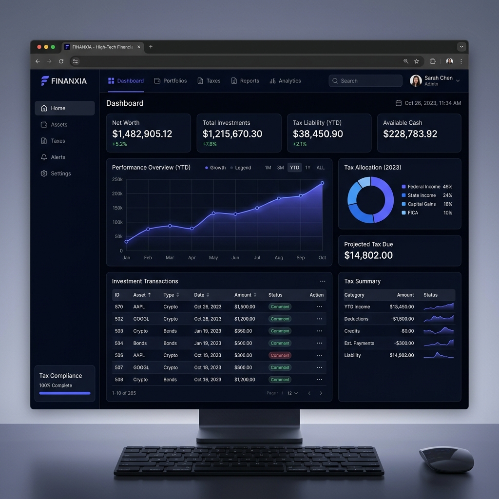 Taxara Hub — Next.js fintech tax and expense dashboard for US 1099 contractors, built in Austin